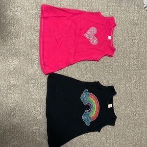 Toddler dresses with heart and rainbow
